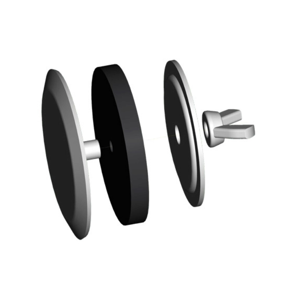SCE-ASPBG-SS - Saginaw hole seal, 304 stainless steel, #4 brush finish, oil-resistant gasket, 22mm pushbutton cutout. For use with 304 stainless steel enclosures.