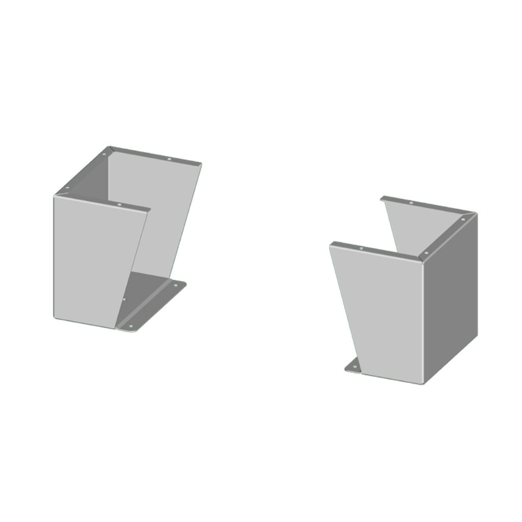SCE-FK1518LG - Saginaw floor stand kit, 15in height, carbon steel, RAL 7035 light gray, powder coat finish. For use with 18in deep enclosures. Includes (2) floor stands and mounting hardware.