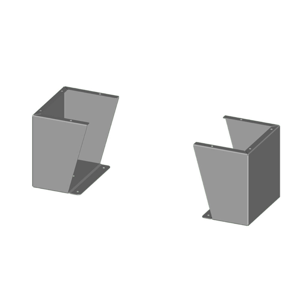 SCE-FK1818 - Saginaw floor stand kit, 18in height, carbon steel, ANSI 61 gray, powder coat finish. For use with 18in deep enclosures. Includes (2) floor stands and mounting hardware.
