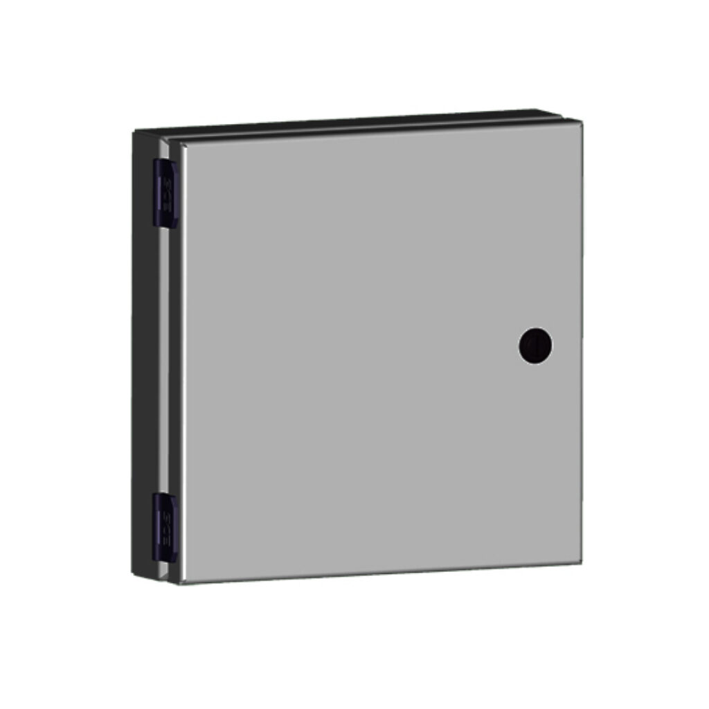 SCE-HA1010 - Saginaw universal deep-hinged door, NEMA 3R/4/12/13, 10.00 x 10.00 x 2.63in, carbon steel, ANSI 61 gray, concealed hinges. For use with wall-mount enclosures.