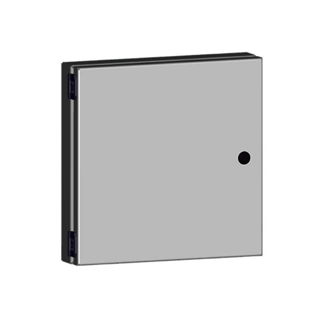 SCE-HA1212 - Saginaw universal deep-hinged door, NEMA 3R/4/12/13, 12.00 x 12.00 x 2.63in, carbon steel, ANSI 61 gray, concealed hinges. For use with wall-mount enclosures.