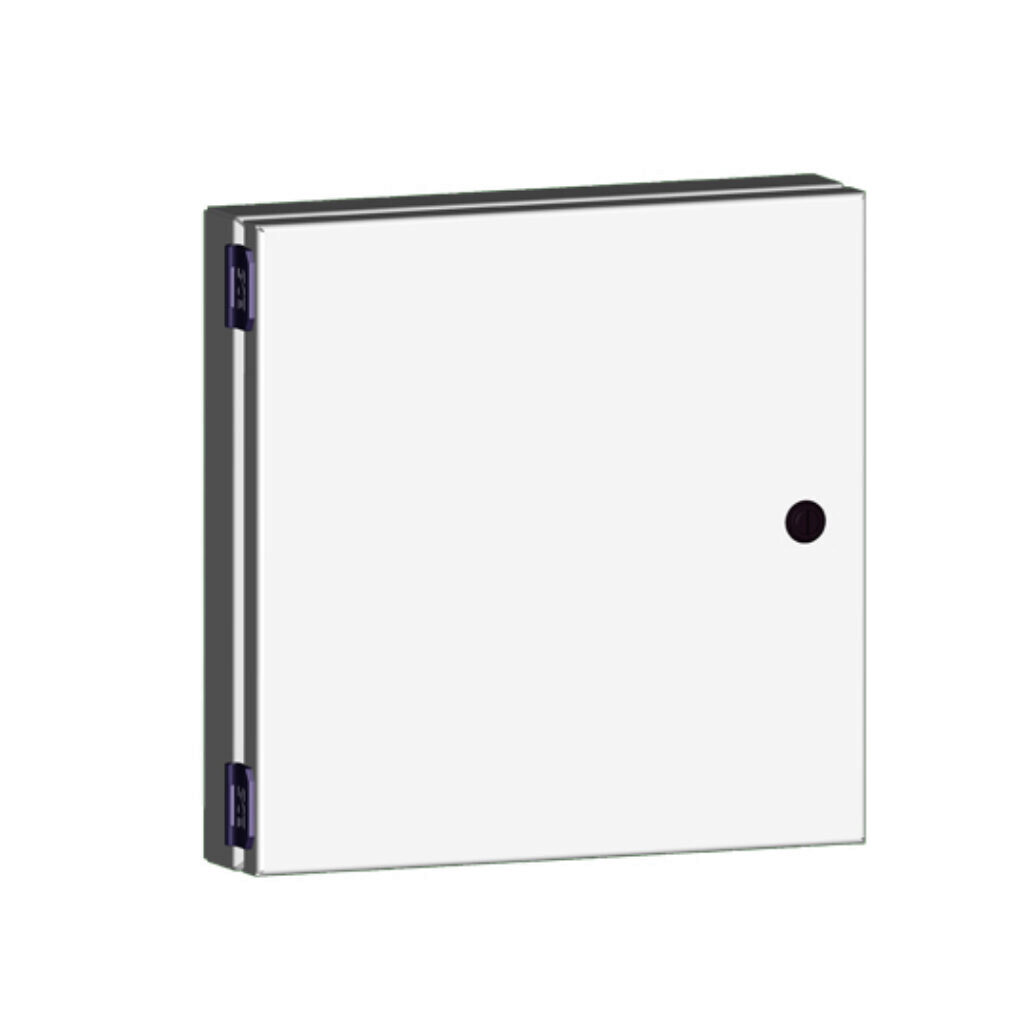 SCE-HA1212-05 - Saginaw universal deep-hinged door, NEMA 3R/4/12/13, 12.00 x 12.00 x 2.63in, carbon steel, white, concealed hinges. For use with wall-mount enclosures.