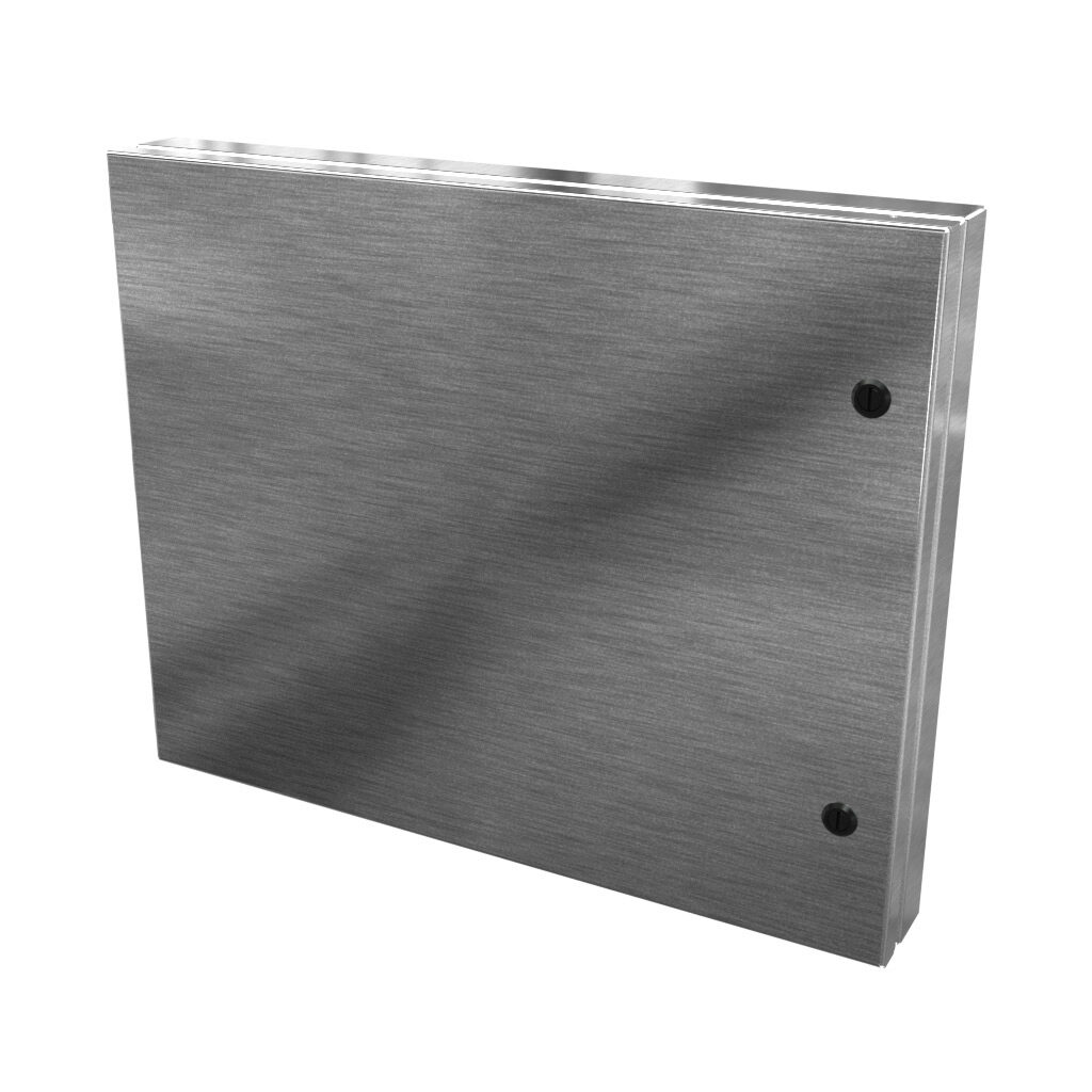SCE-HA1620SS - Saginaw universal deep-hinged door, NEMA 3R/4/4X/12/13, 16.00 x 20.00 x 2.63in, 304 stainless steel, concealed hinges. For use with wall-mount enclosures.