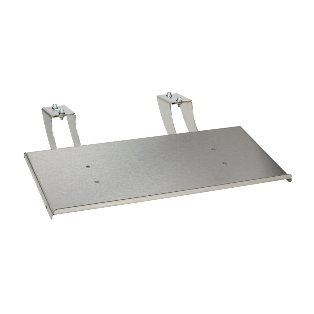 SCE-HMIKBSSS - Saginaw HMI keyboard shelf, 18in width, stainless steel, #4 brush finish. Mounting hardware included.