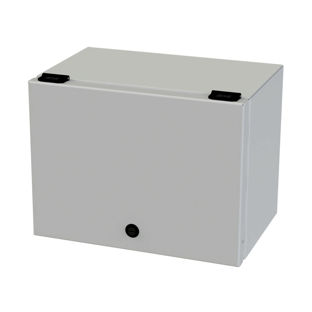 SCE-L9128ELJLG - Saginaw wiring trough, 8 x 9 x 12in (HxDxL), NEMA 3R/4/12/13, wall mount, carbon steel, RAL 7035 light gray, powder coat finish, single-door.