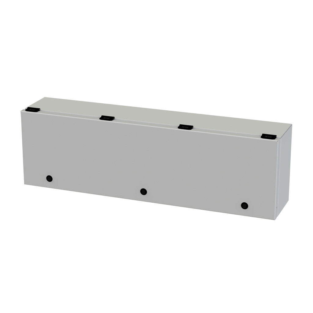 SCE-L9306ELJLG - Saginaw wiring trough, 6 x 9 x 30in (HxDxL), NEMA 3R/4/12/13, wall mount, carbon steel, RAL 7035 light gray, powder coat finish, single-door.