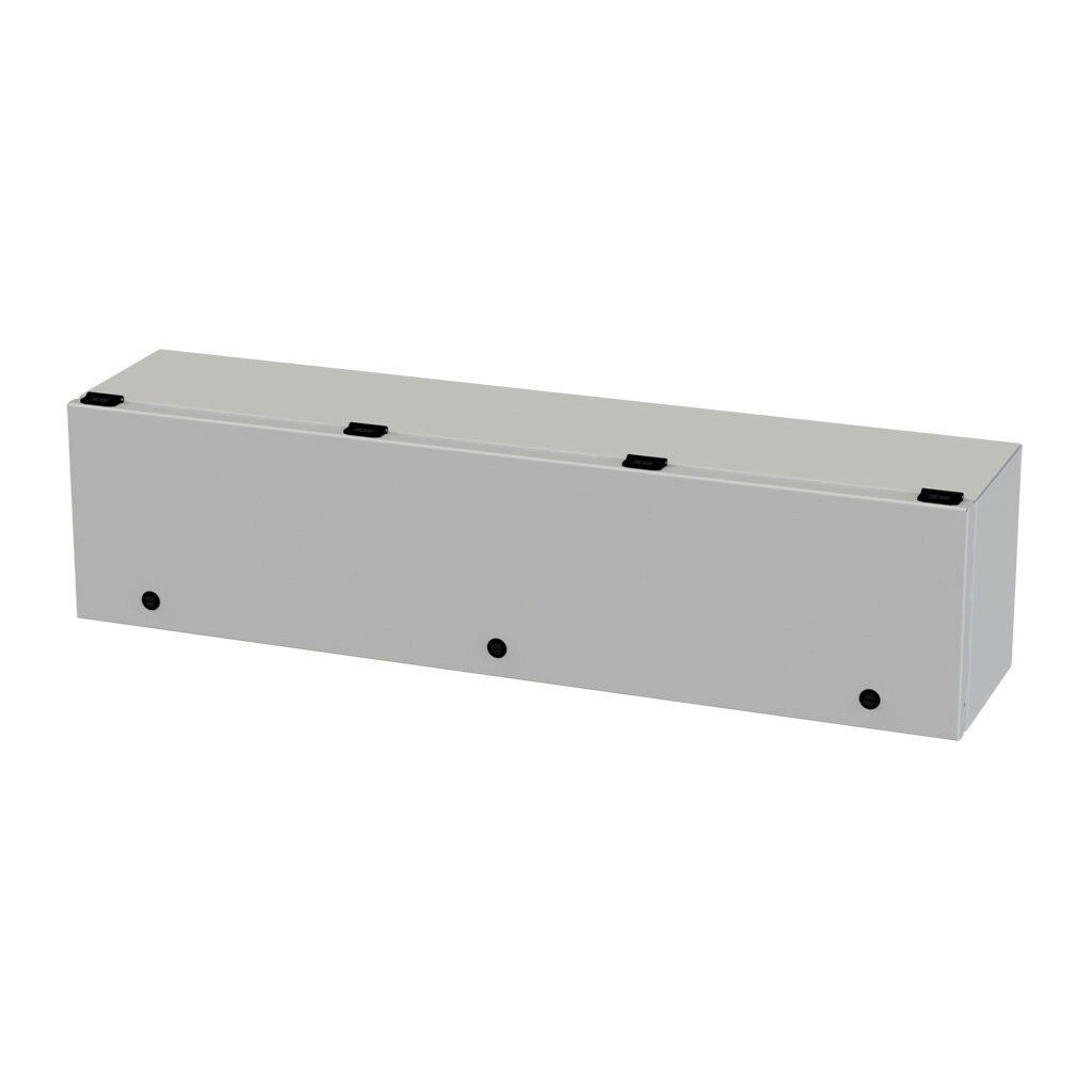 SCE-L9368ELJLG - Saginaw wiring trough, 8 x 9 x 36in (HxDxL), NEMA 3R/4/12/13, wall mount, carbon steel, RAL 7035 light gray, powder coat finish, single-door.