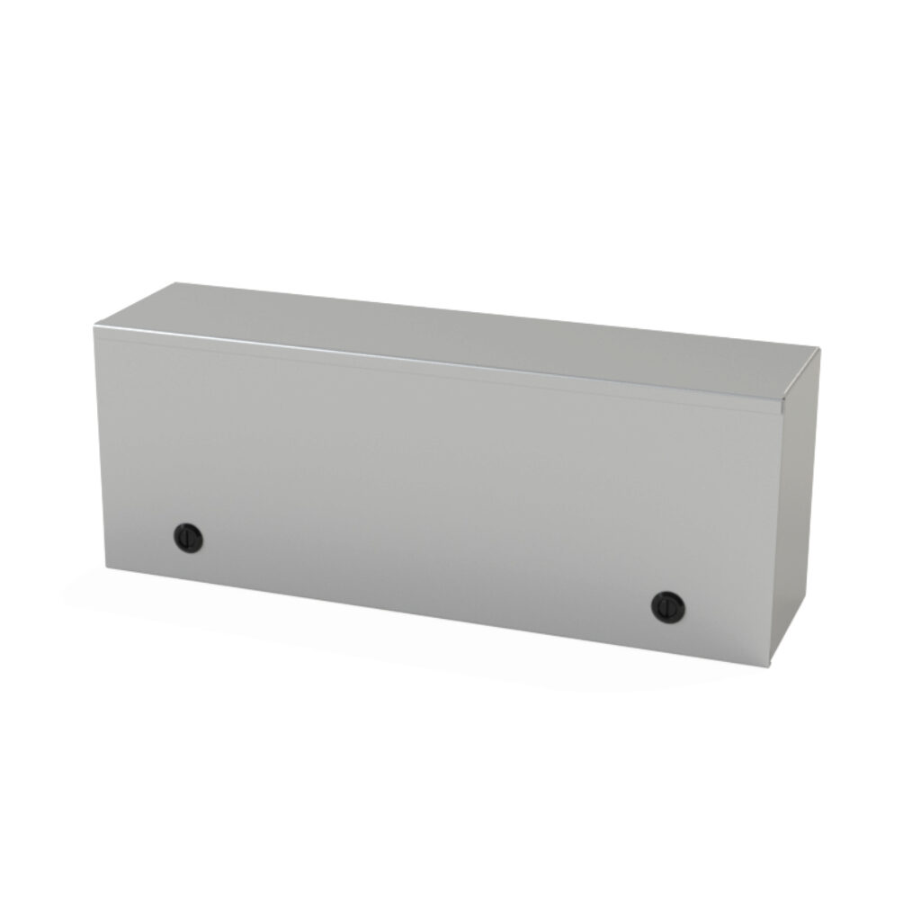SCE-L9N246LP - Saginaw wiring trough, 6 x 9 x 24in (HxDxL), NEMA 1, wall mount, carbon steel, ANSI 61 gray, powder coat finish, single-door.