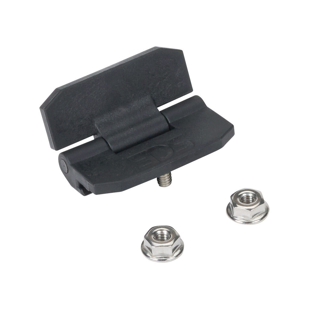 SCE-N1HINGE - Saginaw hinge, replacement, glass-filled polyamide, matte black. For use with Saginaw NEMA 1 enclosures. Mounting hardware included.