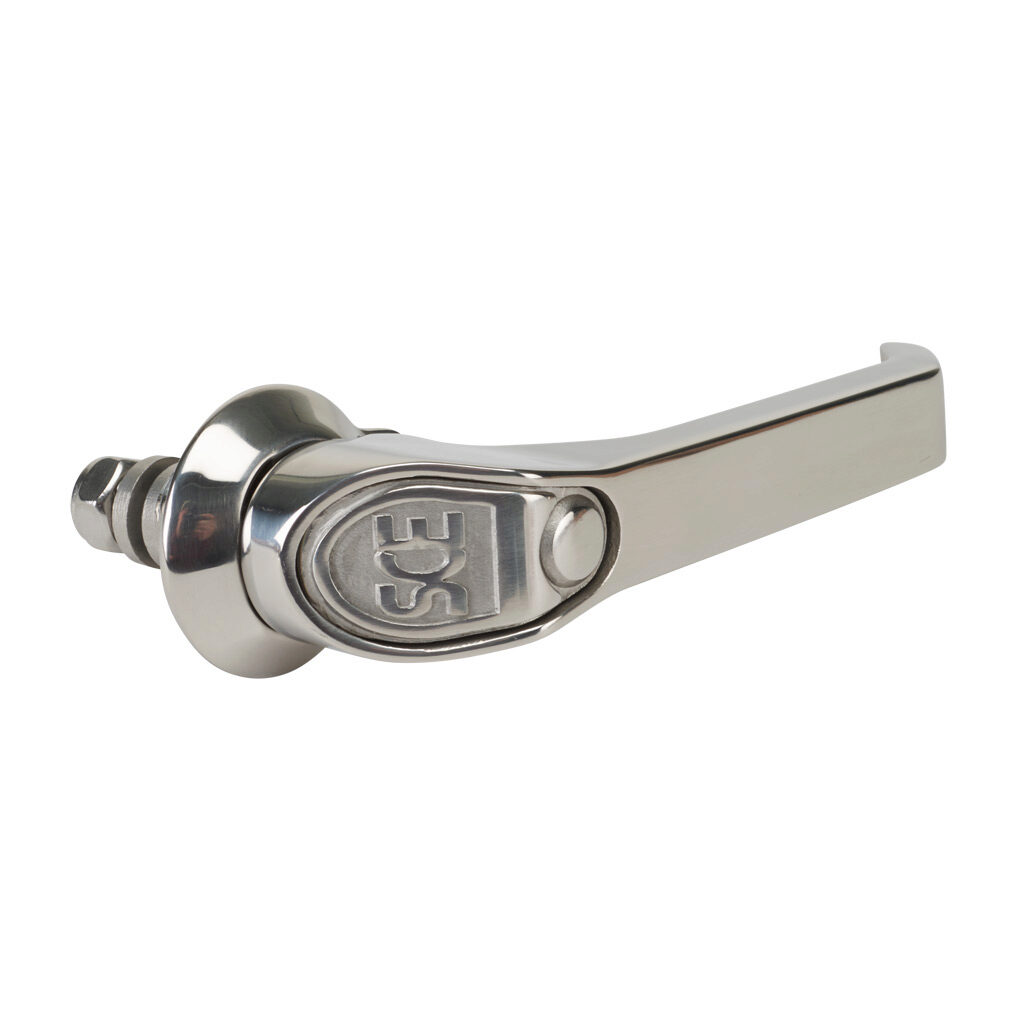 SCE-PH5SS - Saginaw latch handle, 5in, padlocking, 1/4-turn, stainless steel. For use with Saginaw enclosures with 3-point door hardware. Requires SCE-ARK36 or SCE-103370 door rod kit or SCE-3PTSMC cam.