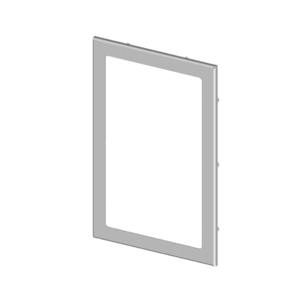 SCE-PWK138NFSS - Saginaw enclosure window, 13.25 x 8.25in window, UV-resistant polycarbonate, 304 stainless steel, #4 brush finish, oil-resistant gasket. For use with NEMA 4X enclosures. Mounting hardware included.