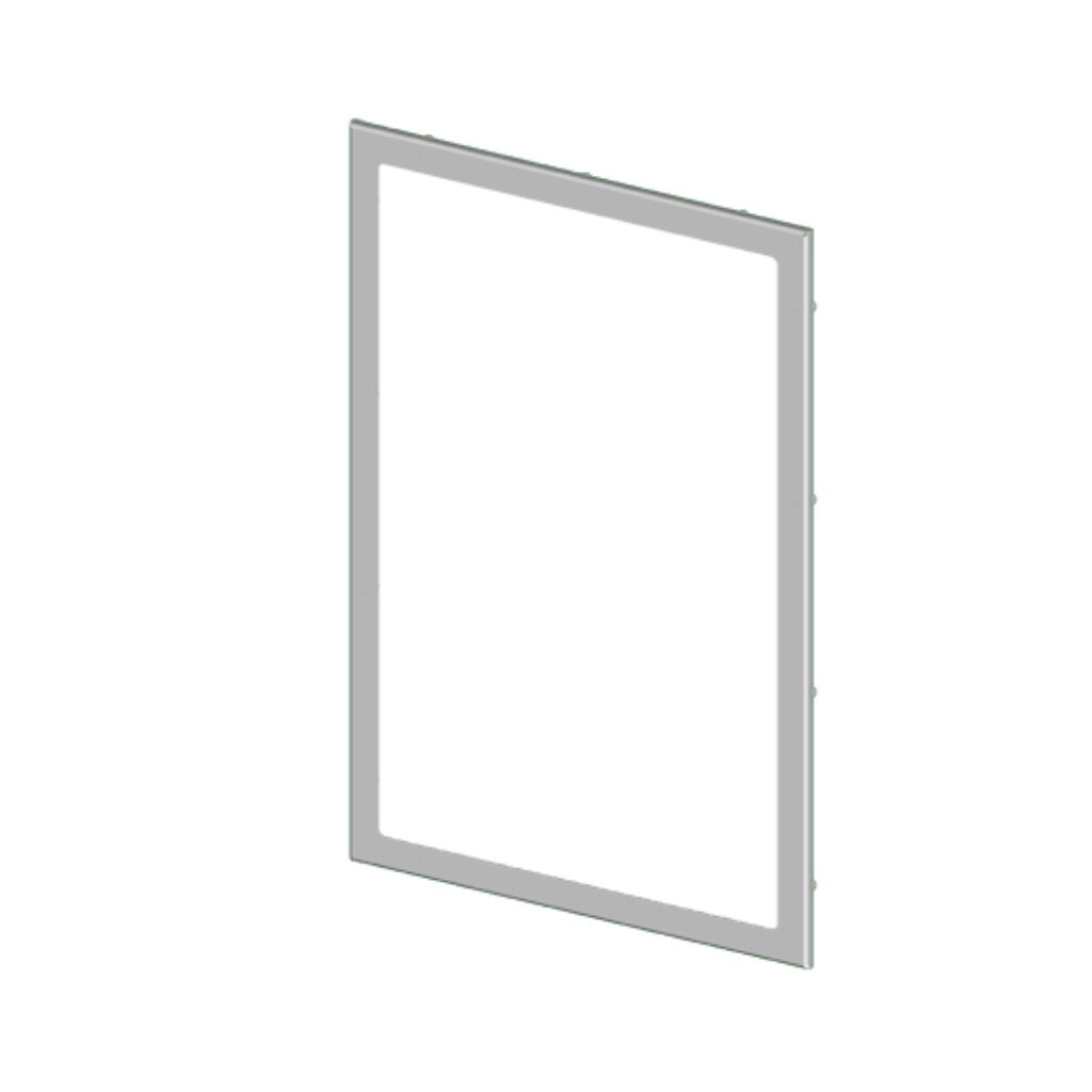 SCE-PWK2315NFSS - Saginaw enclosure window, 23.25 x 15.25in window, UV-resistant polycarbonate, 304 stainless steel, #4 brush finish, oil-resistant gasket. For use with NEMA 4X enclosures. Mounting hardware included.