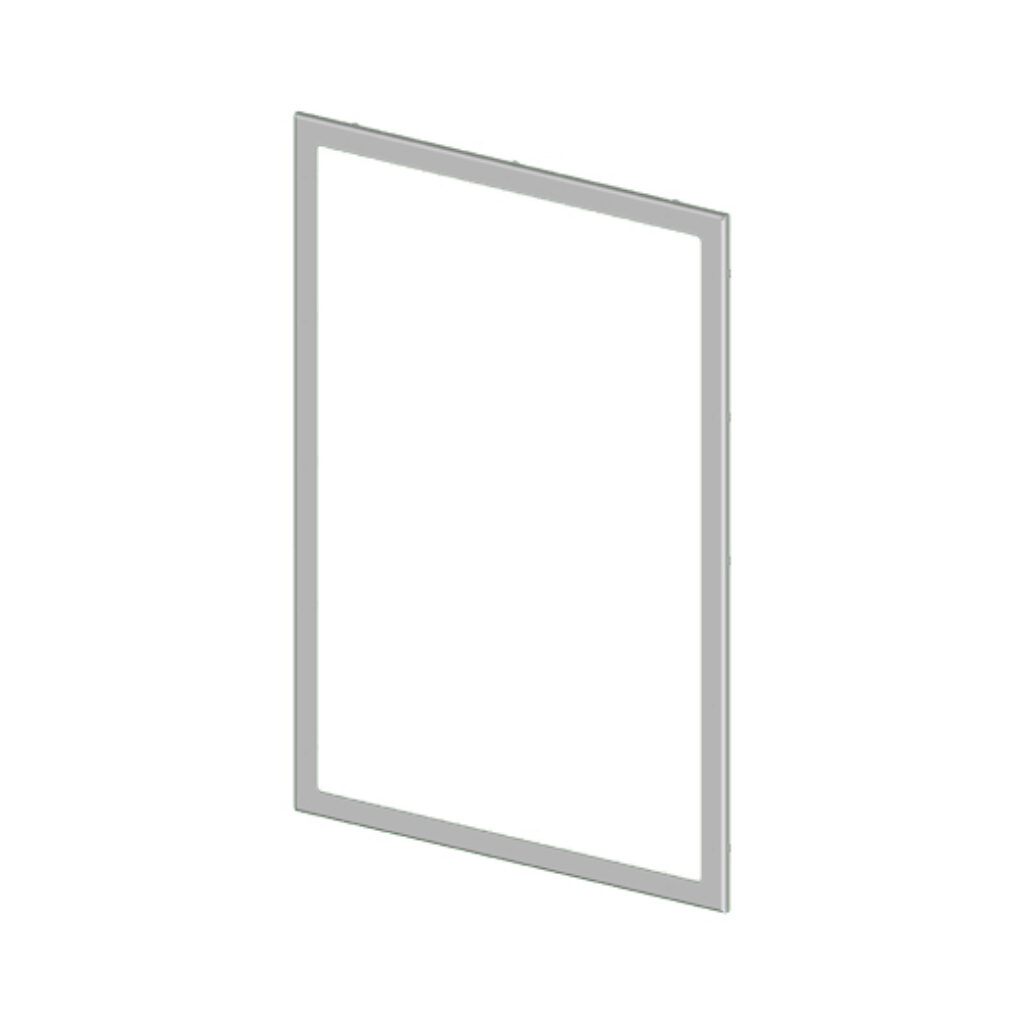 SCE-PWK2919NFSS - Saginaw enclosure window, 29.25 x 19.25in window, UV-resistant polycarbonate, 304 stainless steel, #4 brush finish, oil-resistant gasket. For use with NEMA 4X enclosures. Mounting hardware included.