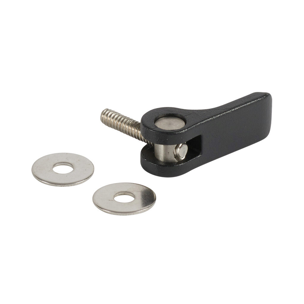 SCE-QRCH - Saginaw quick-release clamp assembly, replacement, die-cast zinc, black matte finish. For use with SCE-xxxxxCHNF enclosures.