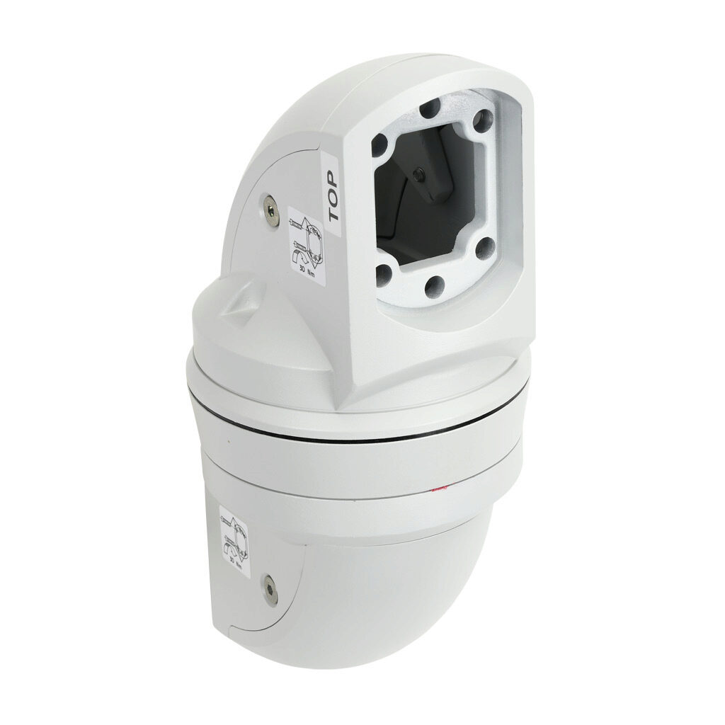 SCE-SA310IJ - Saginaw suspension arm fitting, intermediate joint, 310 degrees movement range, aluminum, RAL 7035 light gray, powder coat finish. For use with 3.54 x 2.56in suspension arm profile.