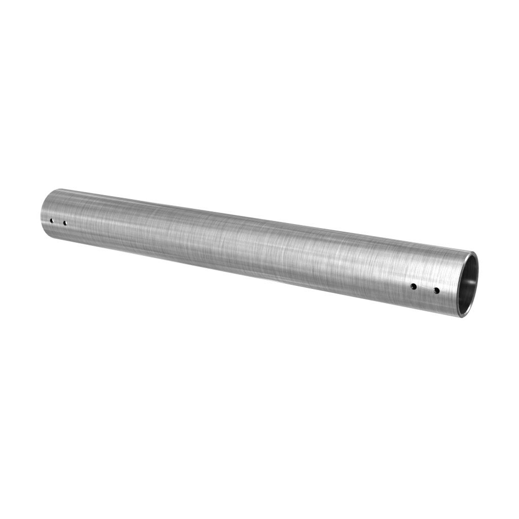 SCE-SAS20I - Saginaw suspension arm profile, round tube, 2.38in OD, 19.7in length, 304 stainless steel, #4 brush finish.