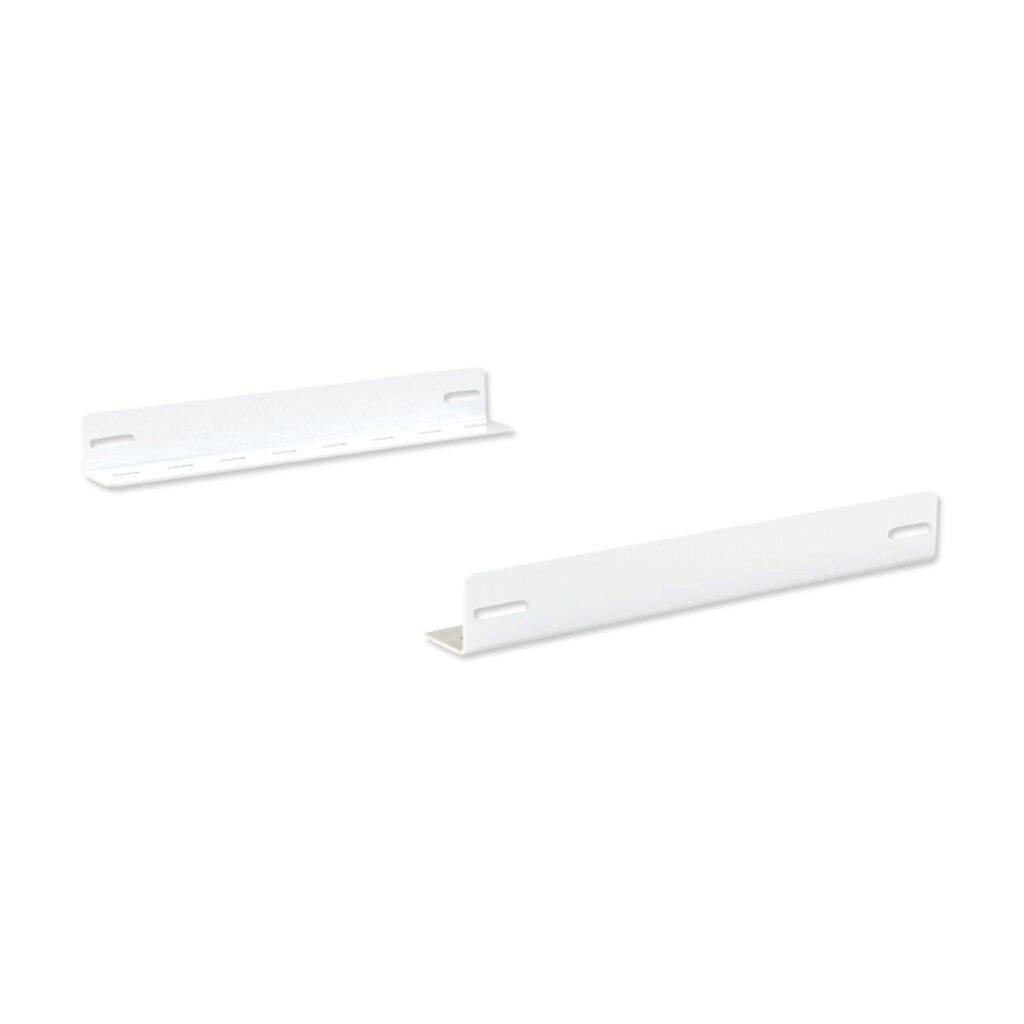 SCE-SB18 - Saginaw rack equipment support bracket, carbon steel, white, powder coat finish. For use with SCE-xxRAxxTH channels. Mounting hardware included.