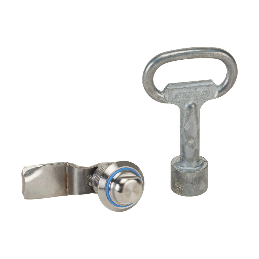 SCE-SSQT - Saginaw enclosure latch, replacement, 1/4-turn sanitary, 1-point, stainless steel. For use with Enviroline series enclosures. (1) SCE-102804 cam and (1) key included.