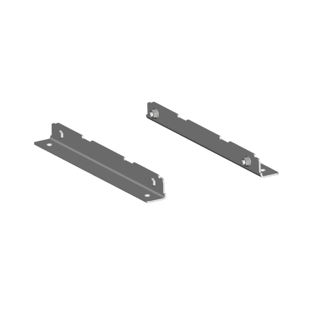 SCE-XMAIMF20 - Saginaw mounting feet, carbon steel, ANSI 61 gray, powder coat finish. For use with 20in (D) freestanding enclosures. (2) angle iron mounting feet and mounting hardware included.