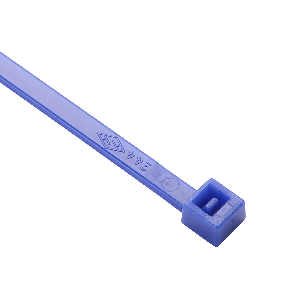 SEL.11.210 - SapiSelco Selfit series standard cable tie, general purpose, nylon 6.6, 5.51in length, 0.14in width, 33lb tensile strength, 1.42in maximum bundle diameter, blue. Package of 100.