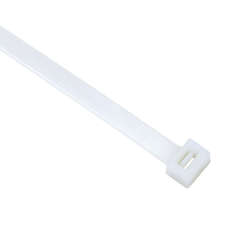SEL.2.142 - SapiSelco Selfit series standard cable tie, general purpose, nylon 6.6, 21.65in length, 0.35in width, 149lb tensile strength, 6.3in maximum bundle diameter, natural. Package of 100.