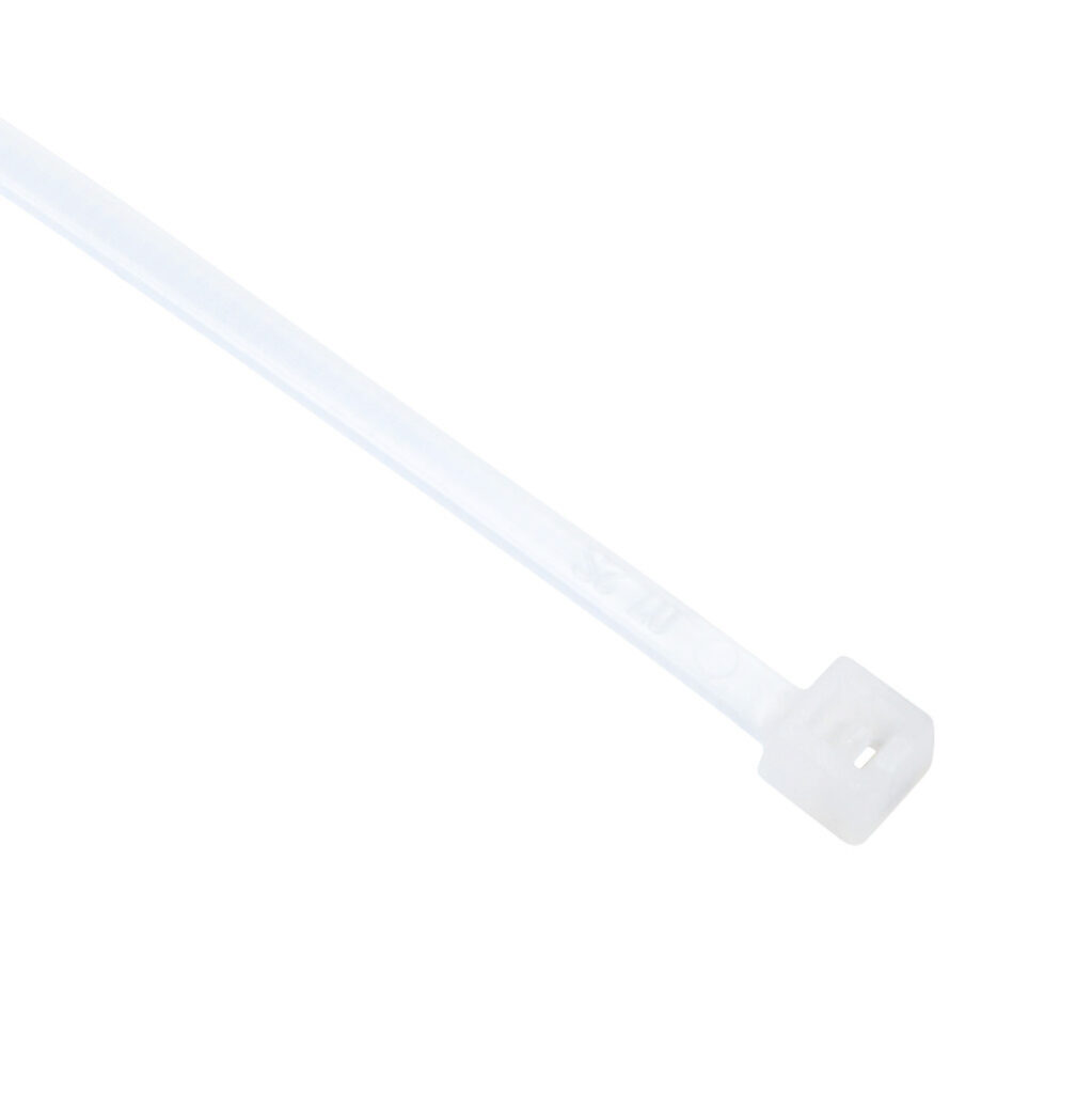 SEL.2.203 - SapiSelco Selfit series standard cable tie, general purpose, nylon 6.6, 5.31in length, 0.1in width, 17lb tensile strength, 1.38in maximum bundle diameter, natural. Package of 100.