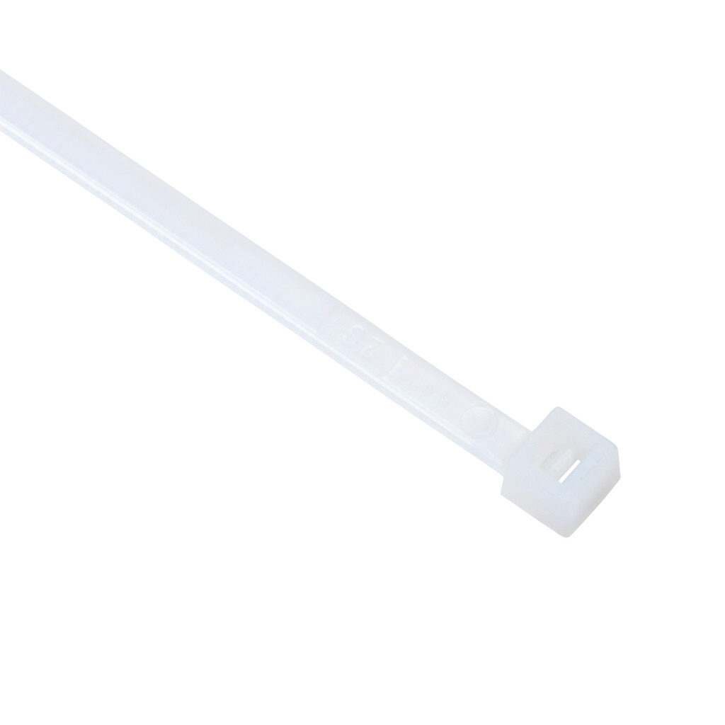 SEL.2.224 - SapiSelco Selfit series standard cable tie, general purpose, nylon 6.6, 9.84in length, 0.18in width, 48lb tensile strength, 2.68in maximum bundle diameter, natural. Package of 100.