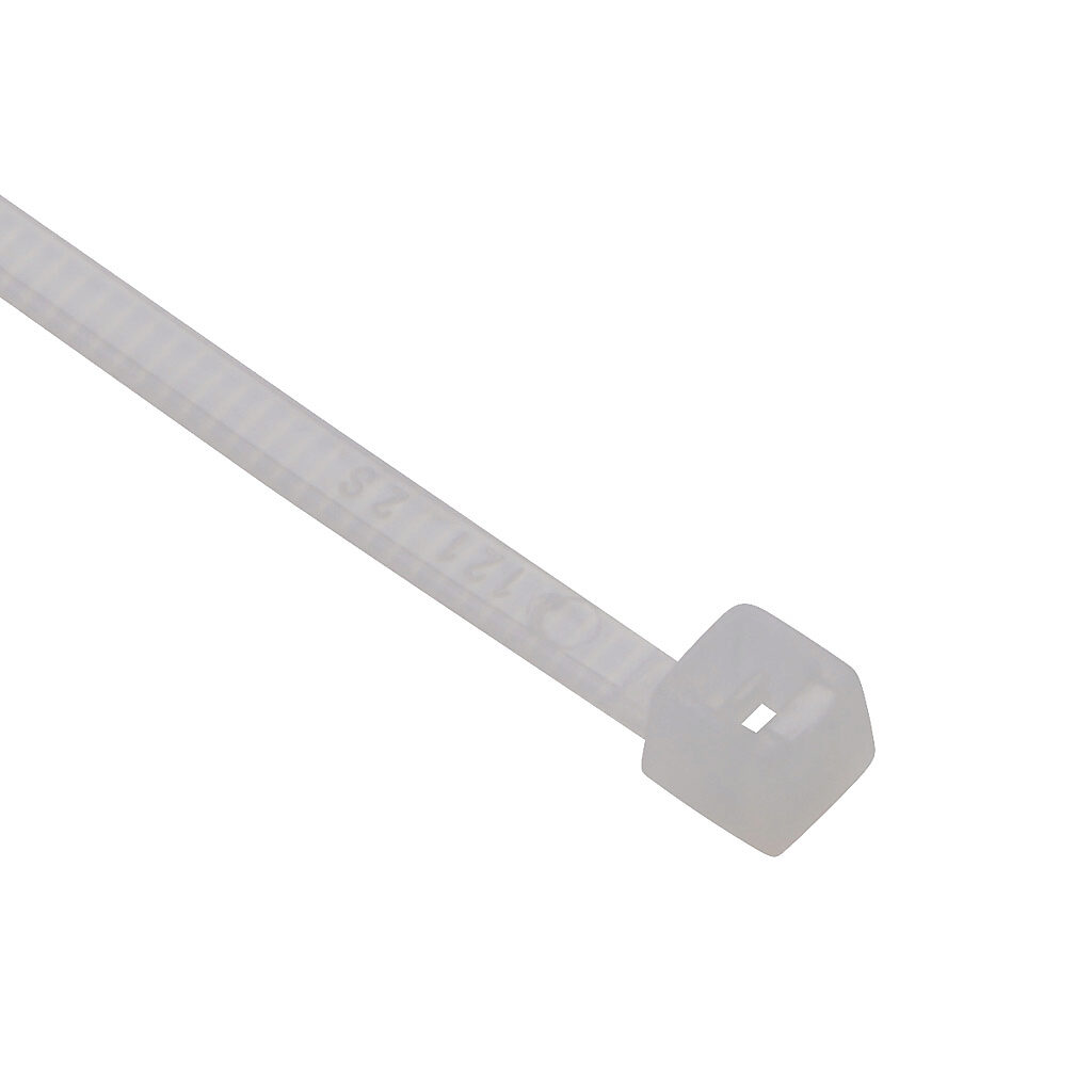 SEL.2.302 - SapiSelco Selfit series standard cable tie, general purpose, nylon 6.6, 3.94in length, 0.1in width, 17lb tensile strength, 0.94in maximum bundle diameter, natural. Package of 1000.