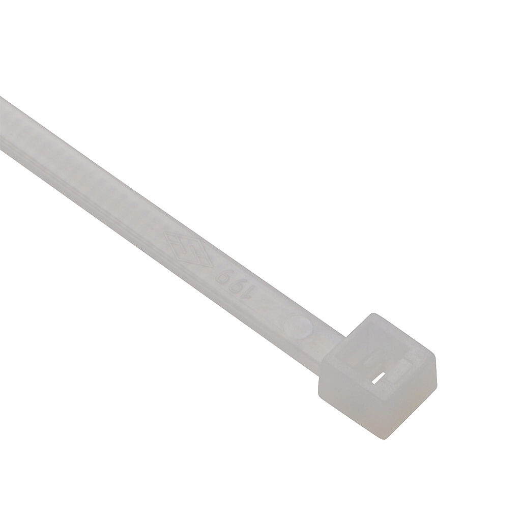 SEL.2.310 - SapiSelco Selfit series standard cable tie, general purpose, nylon 6.6, 5.51in length, 0.14in width, 33lb tensile strength, 1.42in maximum bundle diameter, natural. Package of 1000.