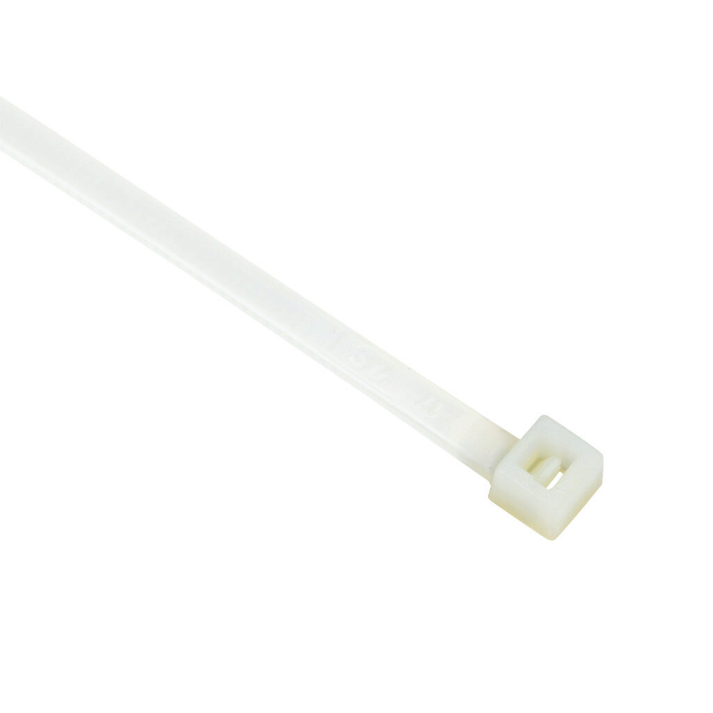 SEL.2.429 - SapiSelco Selfit series standard cable tie, general purpose, nylon 6.6, 11.81in length, 0.18in width, 48lb tensile strength, 3.15in maximum bundle diameter, natural. Package of 100.
