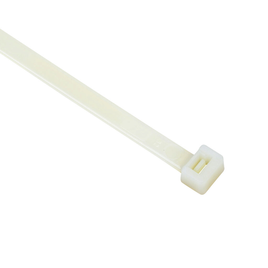 SEL.2.435 - SapiSelco Selfit series standard cable tie, general purpose, nylon 6.6, 17.72in length, 0.3in width, 101lb tensile strength, 5.12in maximum bundle diameter, natural. Package of 100.