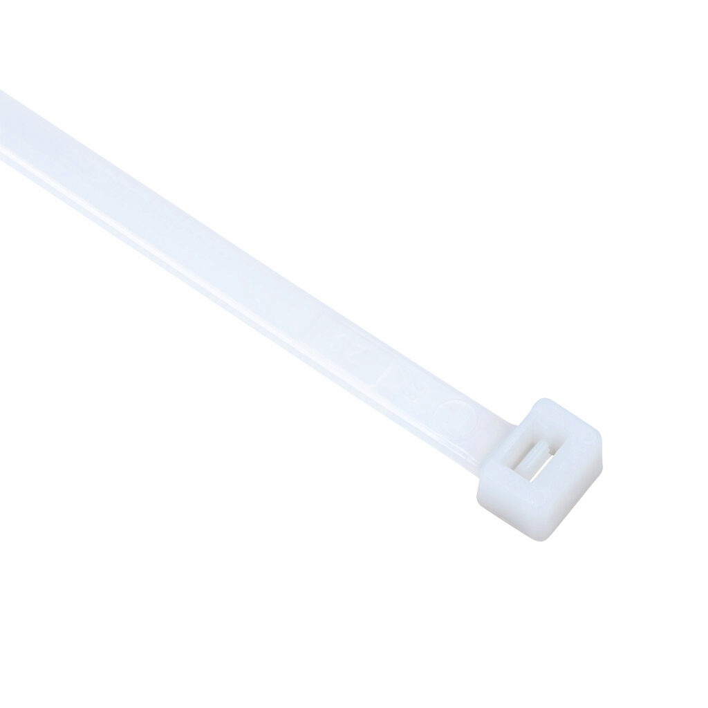 SEL.2.438 - SapiSelco Selfit series standard cable tie, general purpose, nylon 6.6, 12.6in length, 0.3in width, 101lb tensile strength, 3.46in maximum bundle diameter, natural. Package of 100.