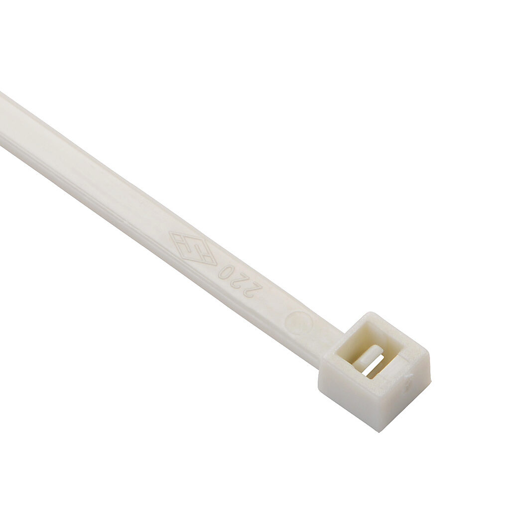 SEL.21.210 - SapiSelco Selfit series standard cable tie, general purpose, nylon 6.6, 5.51in length, 0.14in width, 33lb tensile strength, 1.42in maximum bundle diameter, gray. Package of 100.