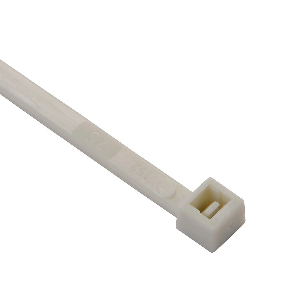 SEL.21.425 - SapiSelco Selfit series standard cable tie, general purpose, nylon 6.6, 11.02in length, 0.18in width, 48lb tensile strength, 2.99in maximum bundle diameter, gray. Package of 100.