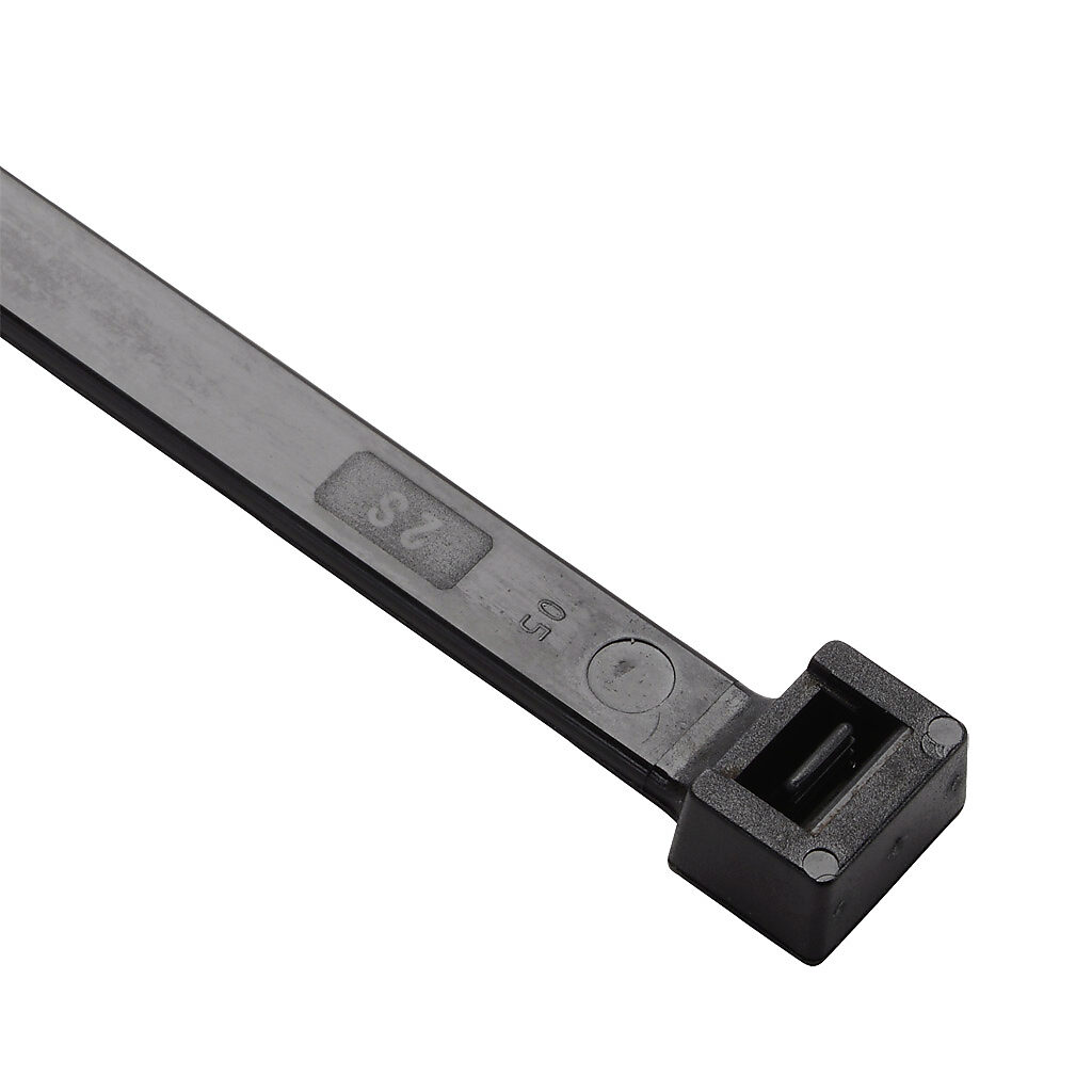SEL.3.154 - SapiSelco Selfit series standard cable tie, general purpose, nylon 6.6, 36.22in length, 0.35in width, 150lb tensile strength, 11.02in maximum bundle diameter, black. Package of 100.