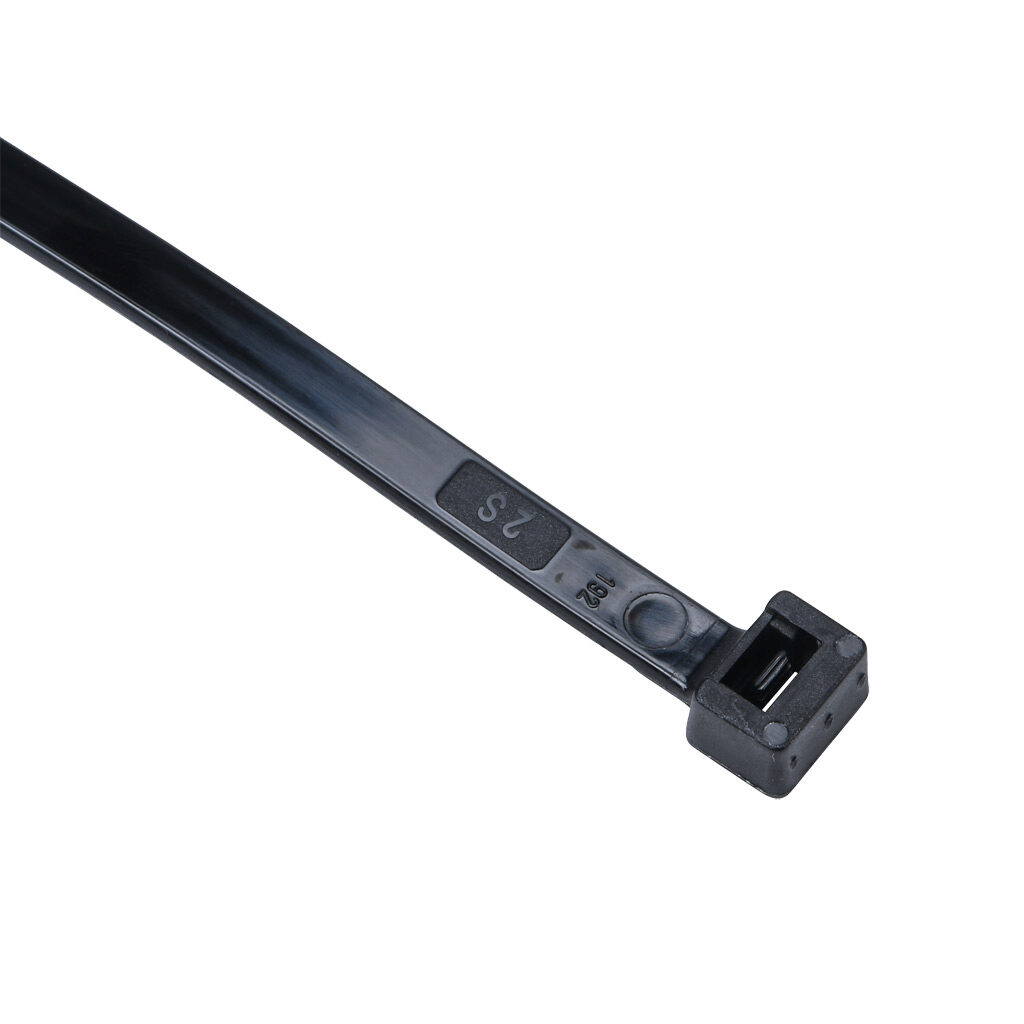 SEL.3.433 - SapiSelco Selfit series standard cable tie, general purpose, nylon 6.6, 11.02in length, 0.3in width, 101lb tensile strength, 2.99in maximum bundle diameter, black. Package of 100.