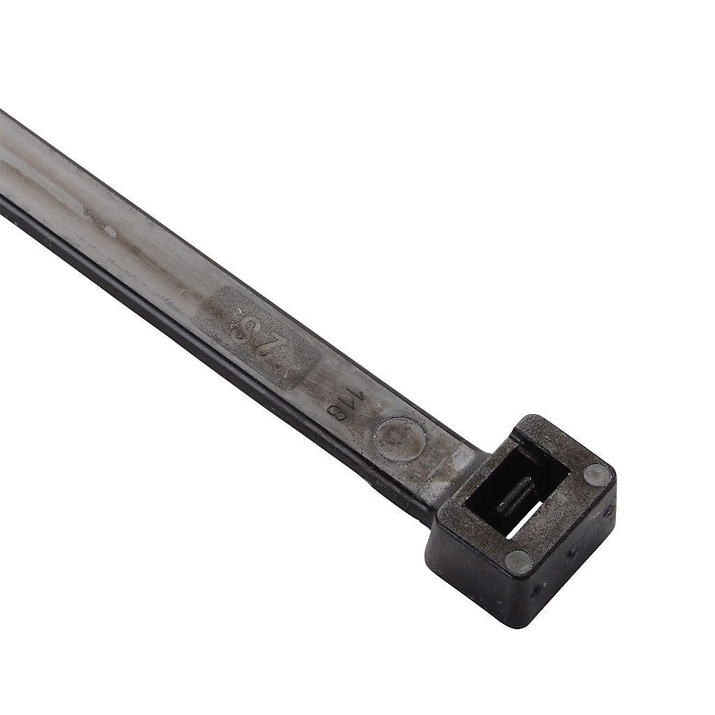 SEL.3.434 - SapiSelco Selfit series standard cable tie, general purpose, nylon 6.6, 14.17in length, 0.3in width, 101lb tensile strength, 3.98in maximum bundle diameter, black. Package of 100.