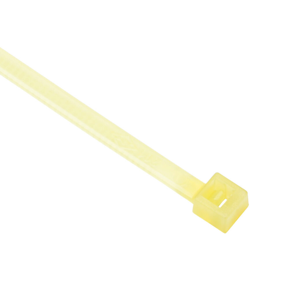 SEL.8.210 - SapiSelco Selfit series standard cable tie, heat stabilized, nylon 6.6, 5.51in length, 0.14in width, 33lb tensile strength, 1.42in maximum bundle diameter, natural. Package of 100.