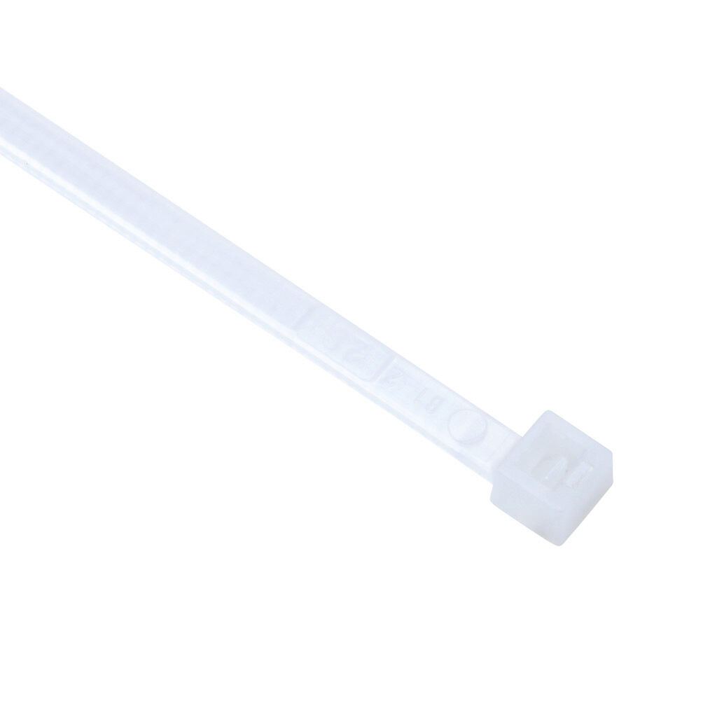 SEL.P2.223 - SapiSelco Selfit series standard cable tie, chemical resistant, polypropylene, 7.87in length, 0.18in width, 24lb tensile strength, 2.01in maximum bundle diameter, natural. Package of 100.
