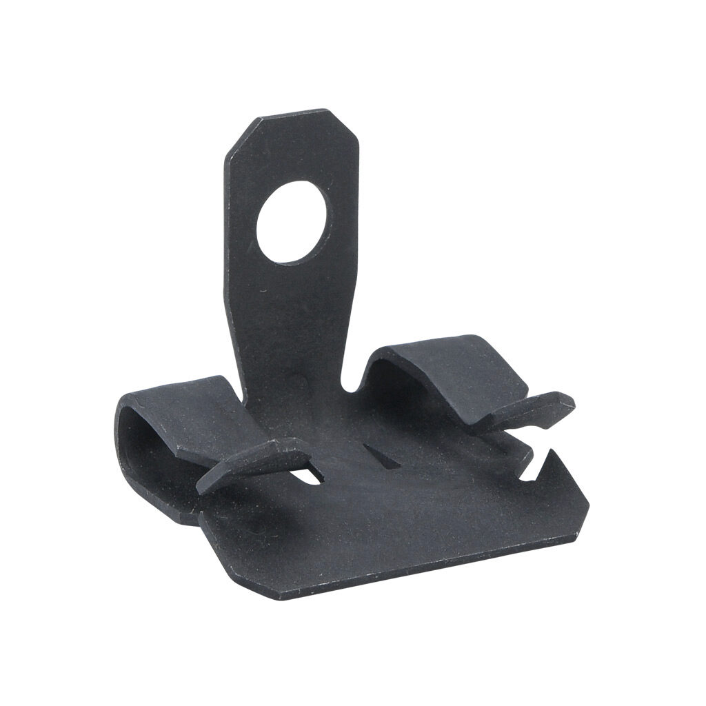 SFC18-25 - Minerallac hammer-on flange clamp, 200 lbs. Package of 25. For use with 1/8 to 1/4in flanges and 1/4in hole.