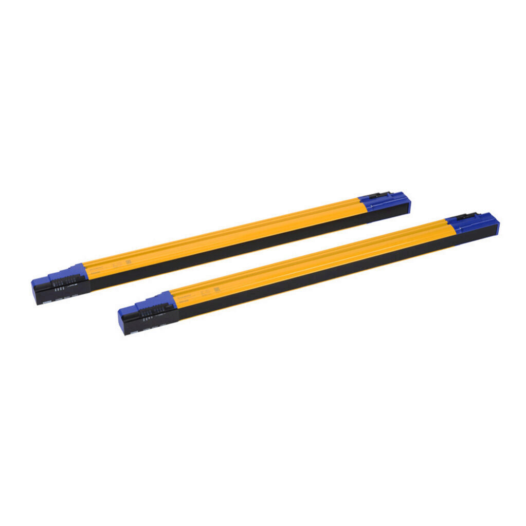 SG4-30-060-OO-P - Datalogic safety light curtain, sender/receiver pair, hand protection, 24 VDC, 30mm resolution, 600mm protected height, 0.2-20m operating distance, safety category Type 4, configurable, IP65, (2) 18-pin proprietary connections.