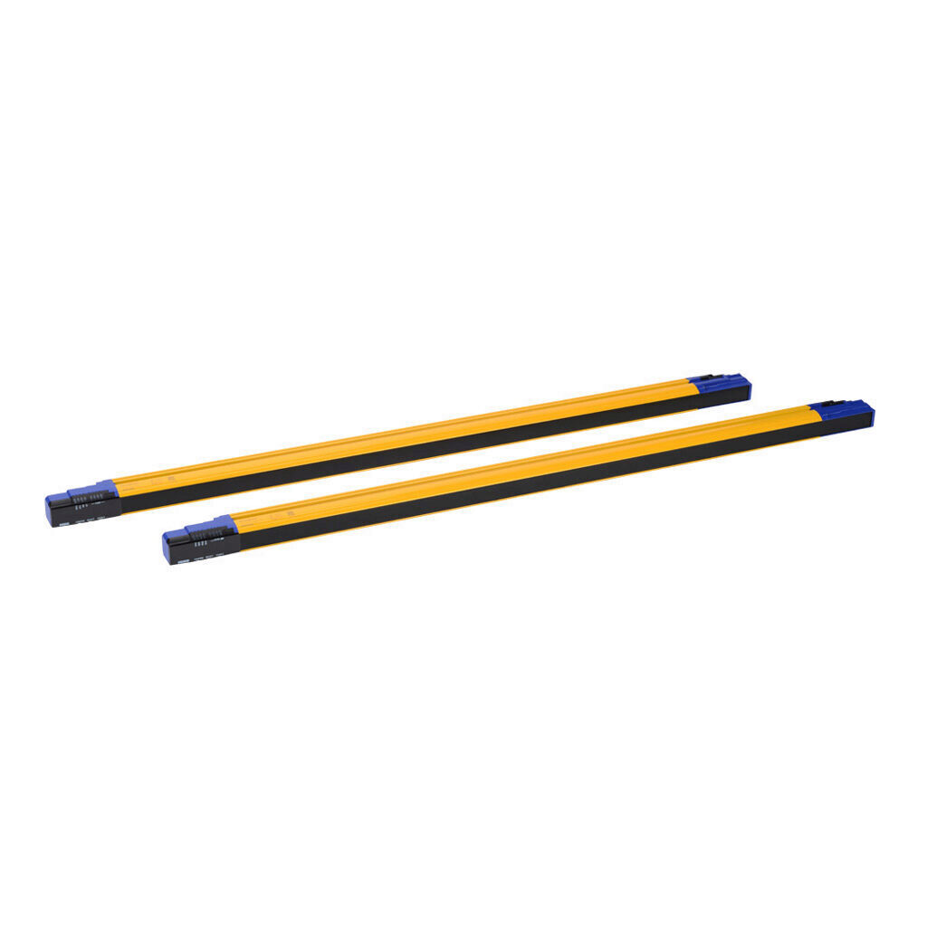 SG4-30-090-OO-P - Datalogic safety light curtain, sender/receiver pair, hand protection, 24 VDC, 30mm resolution, 900mm protected height, 0.2-20m operating distance, safety category Type 4, configurable, IP65, (2) 18-pin proprietary connections.