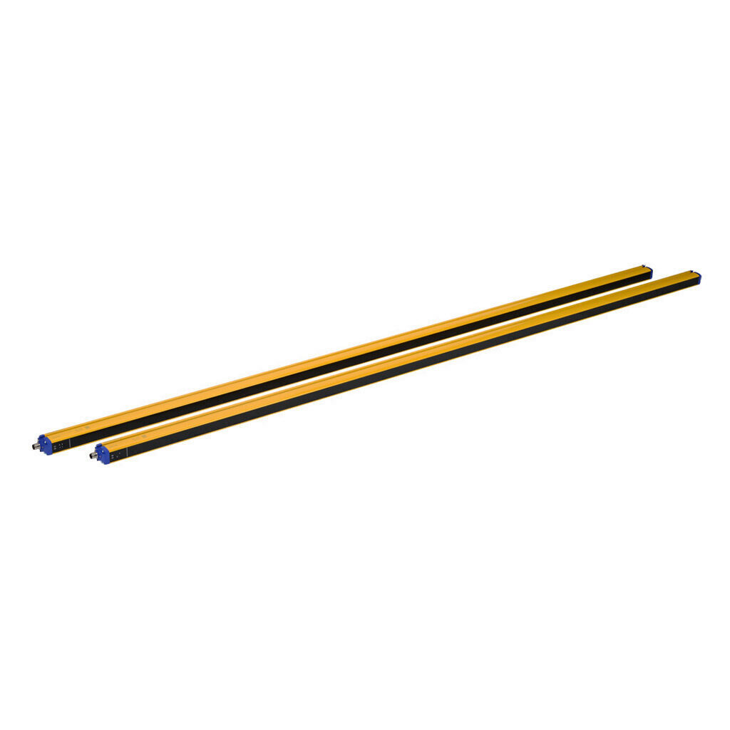 SG4-30-165-OO-E - Datalogic safety light curtain, sender/receiver pair, hand protection, 24 VDC, 30mm resolution, 1650mm protected height, 0.2-20m operating distance, safety category Type 4, IP65, (1) 4-pin and (1) 8-pin M12 quick-disconnect.