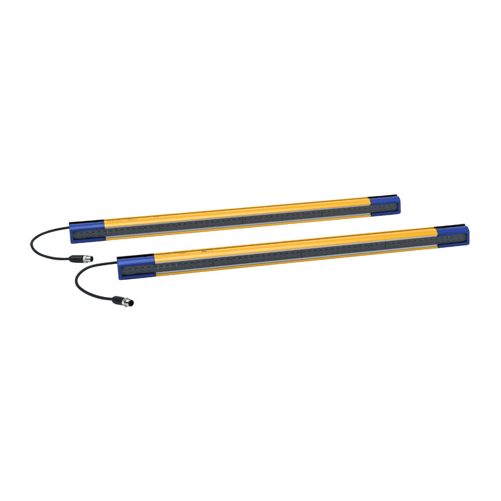 SH4-14-0600-S-8 - Datasensing safety light curtain, sender/receiver pair, finger protection, 24 VDC, 14mm resolution, 600mm protected height, 0.2-10m operating distance, safety category Type 4, IP65 IP67, (1) 5-pin and (1) 8-pin M12 quick-disconnect.
