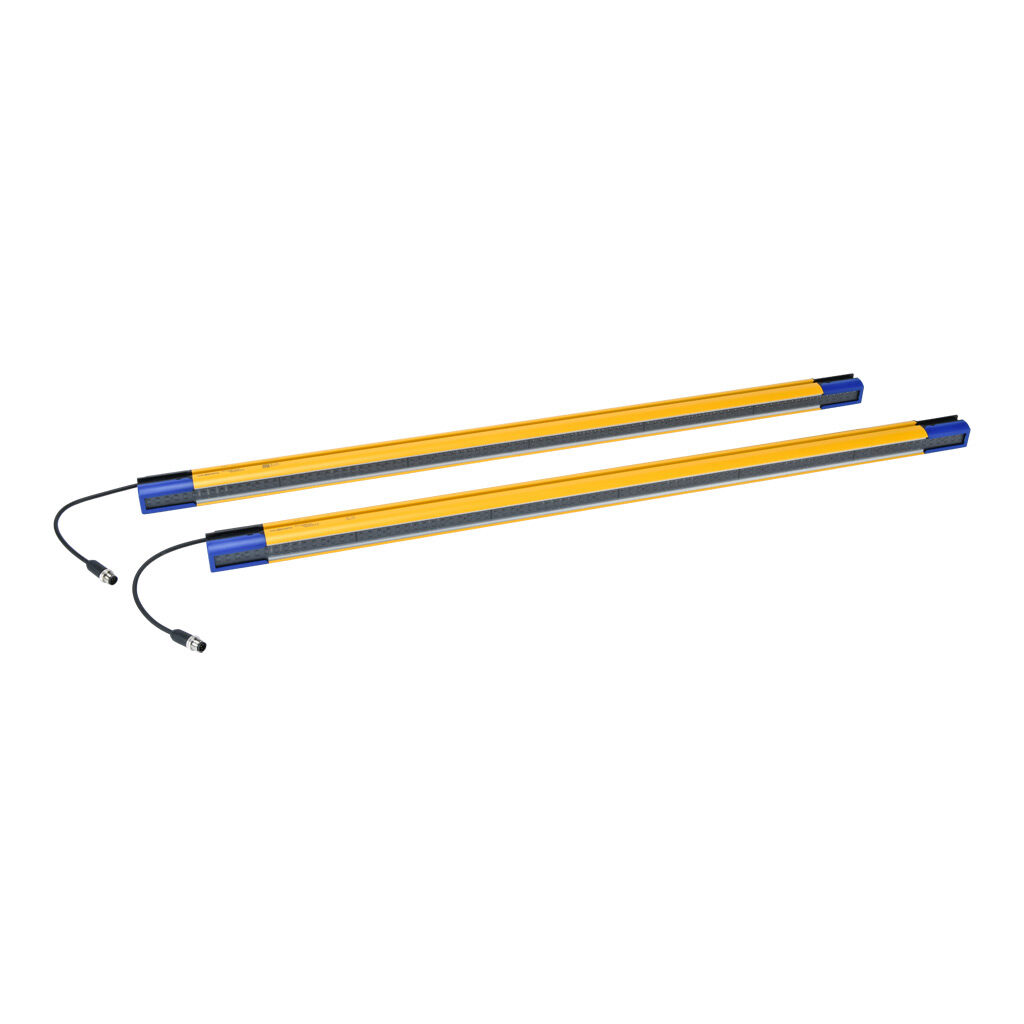 SH4-14-0900-S-8 - Datasensing safety light curtain, sender/receiver pair, finger protection, 24 VDC, 14mm resolution, 900mm protected height, 0.2-10m operating distance, safety category Type 4, IP65 IP67, (1) 5-pin and (1) 8-pin M12 quick-disconnect.