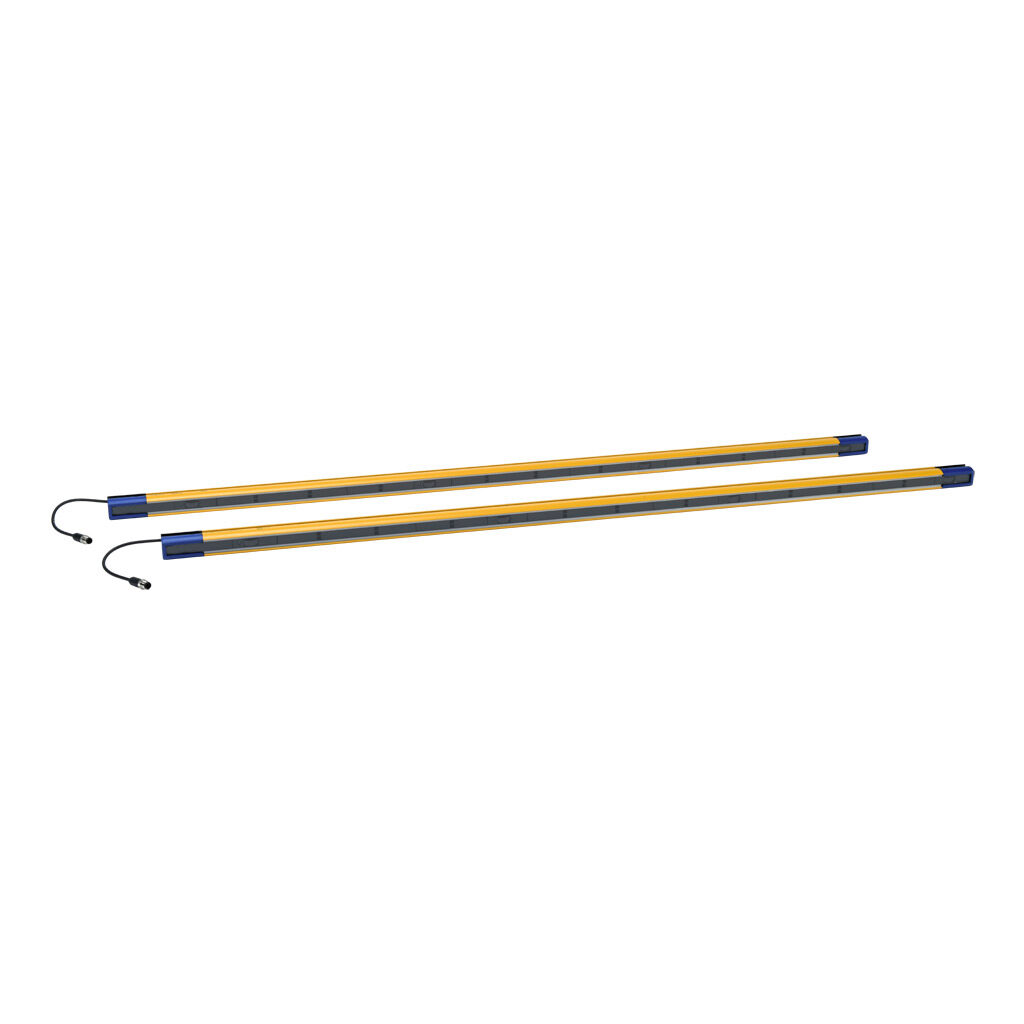 AutomationDirect SH4-4-1200-S-8 - Datasensing safety light curtain, sender/receiver pair, body protection, 24 VDC, 400mm resolution, 1200mm protected height, 0.5-70m operating distance, safety category Type 4, IP65 IP67, (1) 5-pin and (1) 8-pin M12 quick-disconnect.