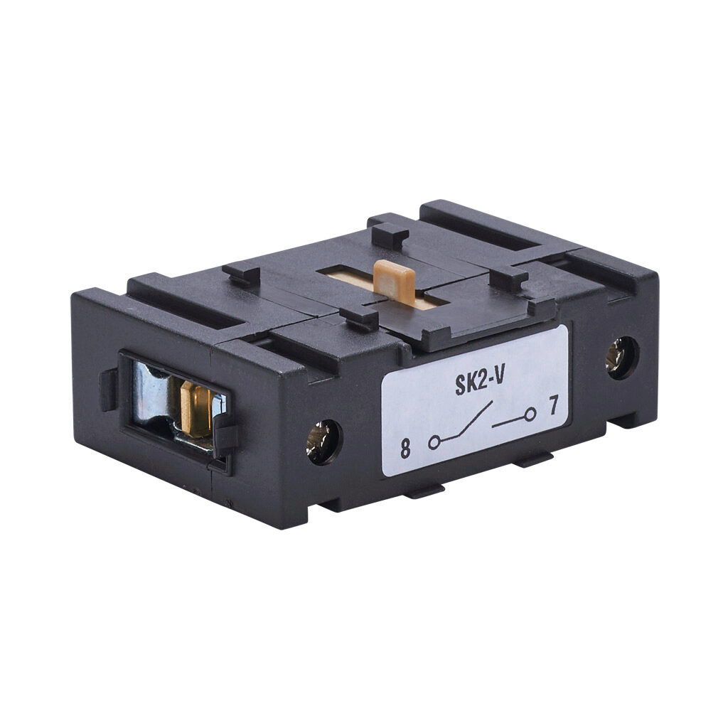 SK2-V - Merz fourth pole module, 600 VAC, 80A, load break capable, 5kA SCCR, UL 508 rated. For use with Merz ML2 switch bodies in DIN rail applications.
