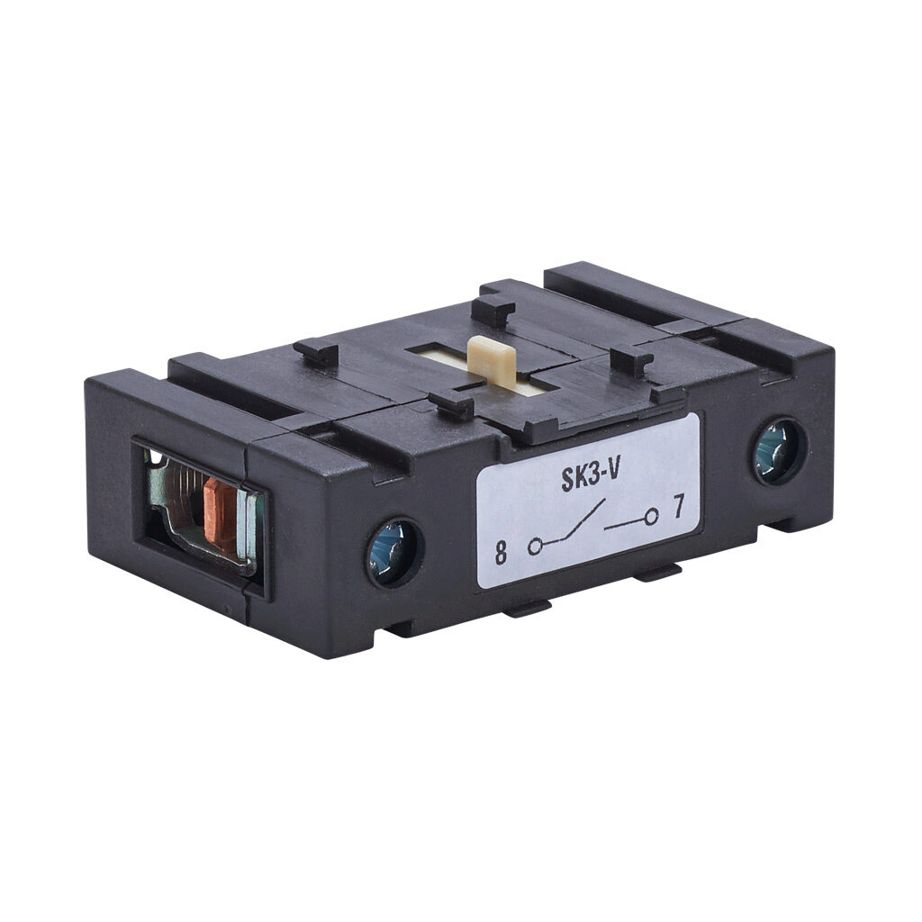 SK3-V - Merz fourth pole module, 600 VAC, 125A, load break capable, 5kA SCCR, UL 508 rated. For use with Merz ML3 switch bodies in DIN rail applications.