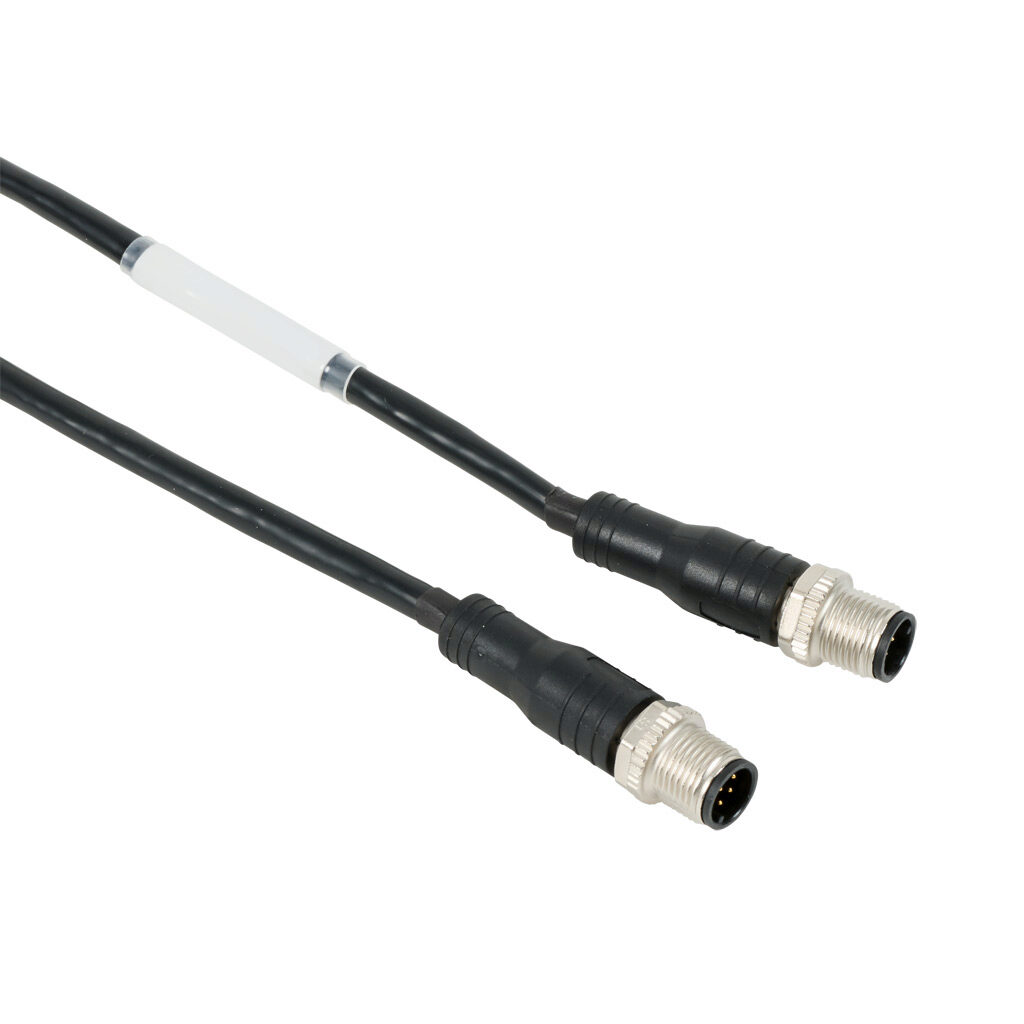 SLS-CABLE-R-10 - Datalogic cable, connection, 8-pin M12 male quick-disconnect to 8-pin M12 male quick-disconnect, PVC, 32.8ft/10m cable length.