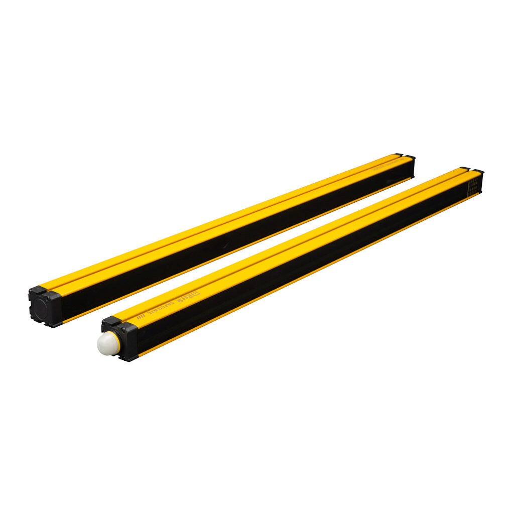 SMO-4B-TRX - ReeR safety light curtain, active/passive pair, body protection, 24 VDC, 300mm resolution, 910mm protected height, 0-8m operating distance, safety category Type 4, IP65 IP67, (3) 5-pin and (1) 12-pin M12 quick-disconnect.
